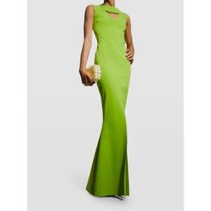 NEW CHIARA BONI cutout maxi dress in lime green